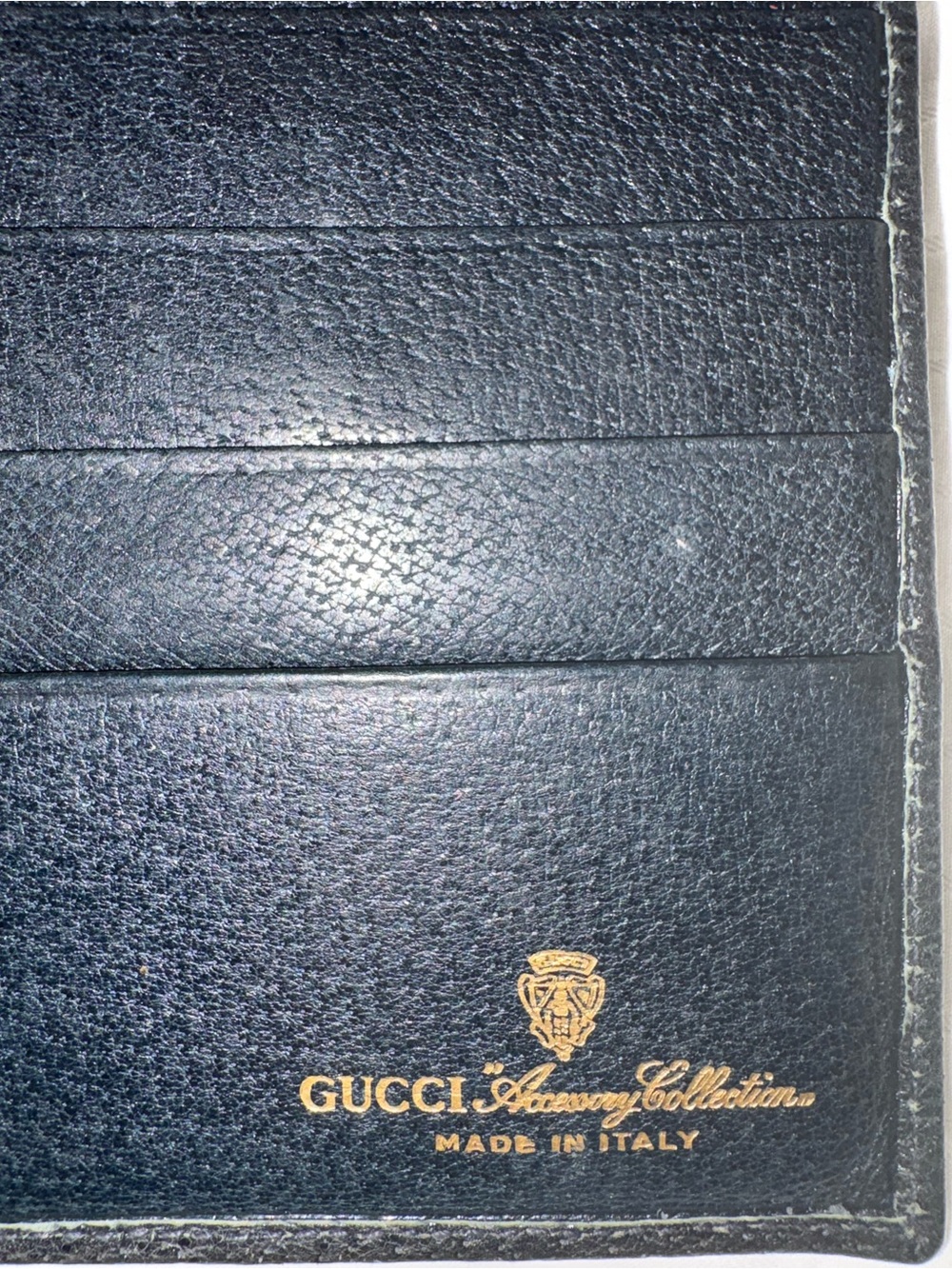 Gucci Black Leather Card Holder with Gold Logo - Picture 7 of 12